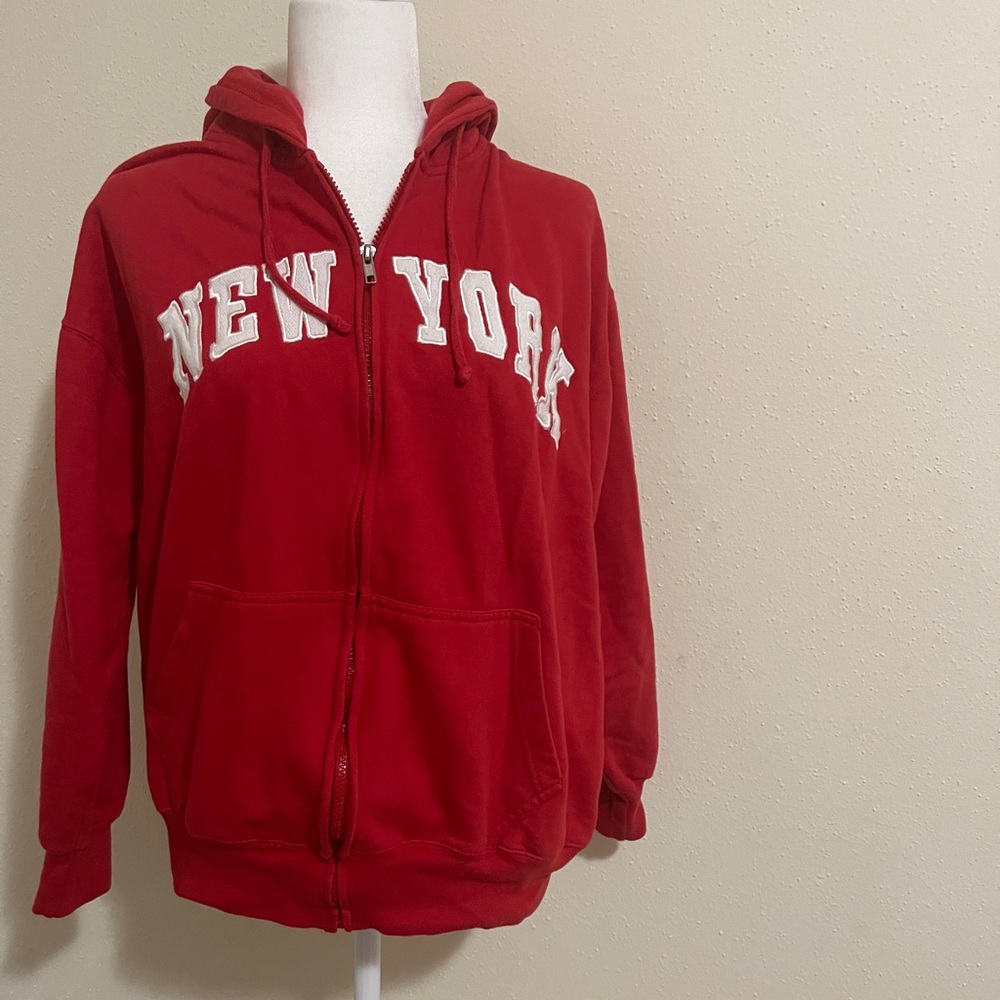 New York  Fur Zip Hoodie Jacket Men's sz Sm